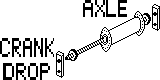 BC Wheel Crank Drop and Axle