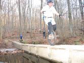 narrow bridge crossing