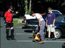 David about to ride UW